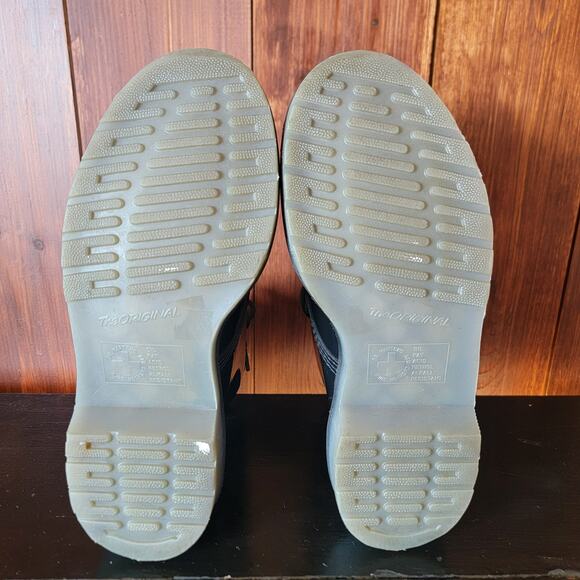 Dr. Martens Pascal Studded 1460 Black Patent Leather Boots Women 7 Combat Boots - Picture 8 of 15